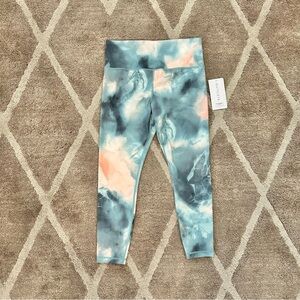 NWT Athleta Elation Printed 7/8 Tights Leggings Marine Minimalist in Medium